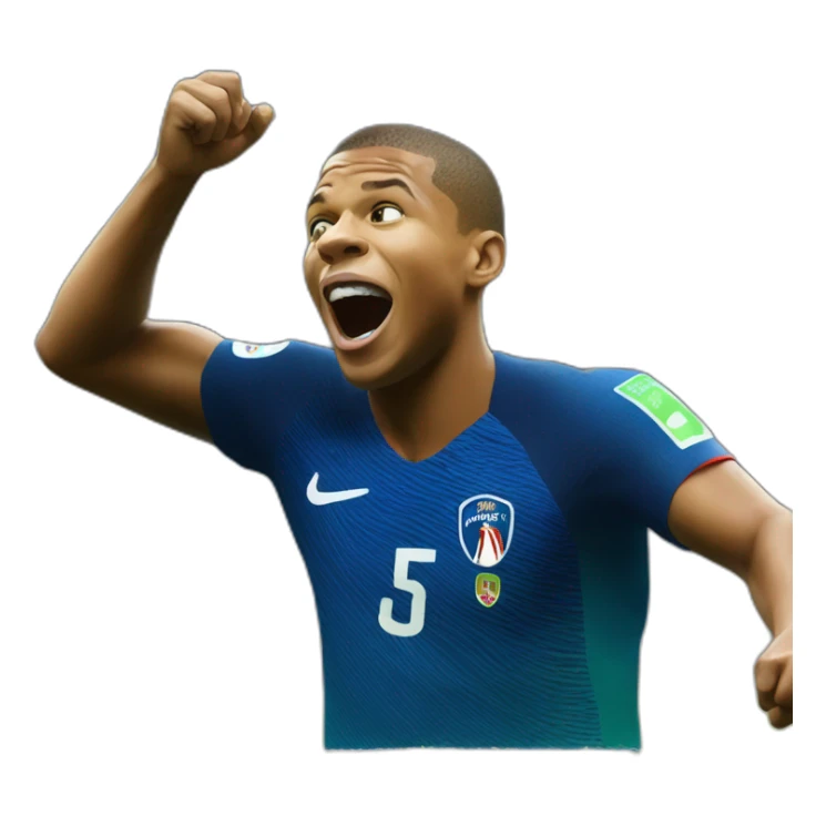Mbappe winning football world cup sticker