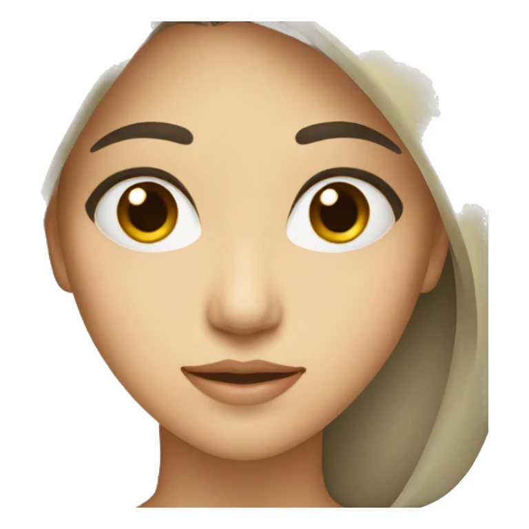 a asian woman with hazel eyes sticker