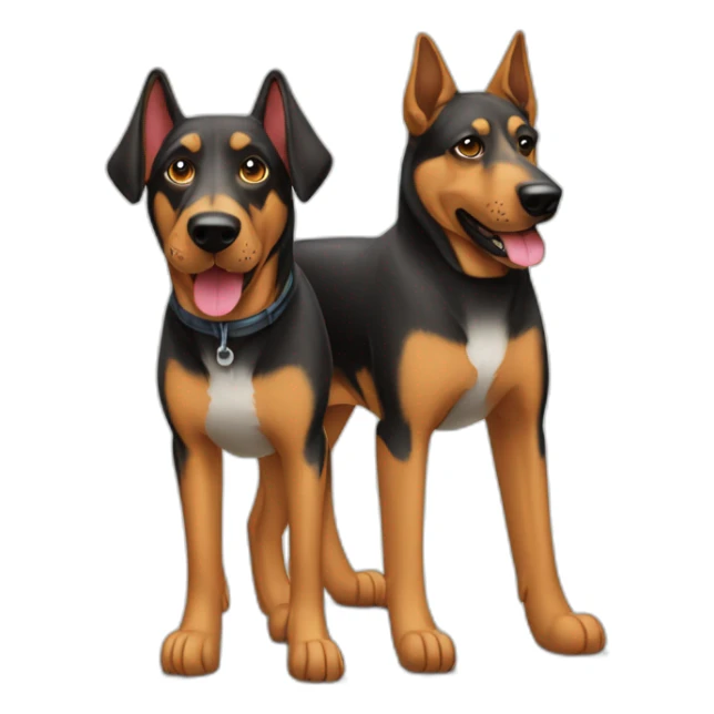 coonhound and German shepherd mix dog walking sticker