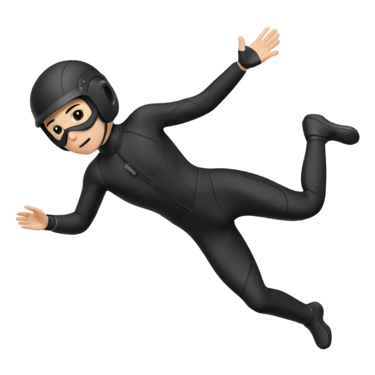 Kitermanc traje neopreno negro y casco negro, haciendo un down loop sticker