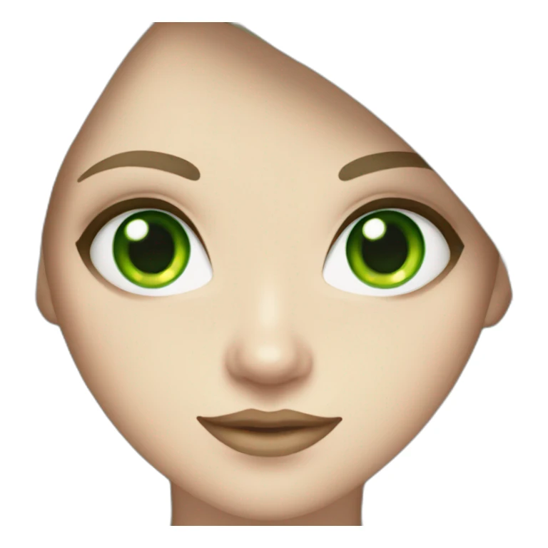 white girl with green eyes, with a gem in his hands sticker