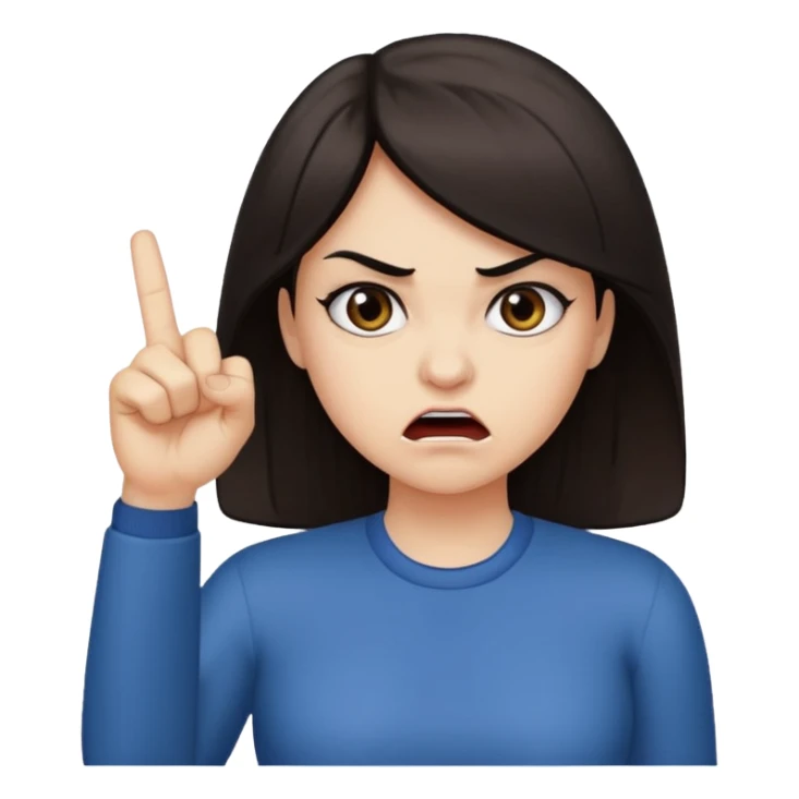 Letters saying “Don’t PMO” With an angry lady standing behind the letters with her finger up  sticker