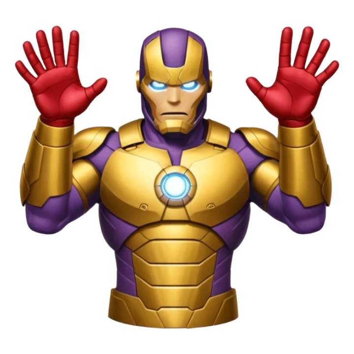 gant de thanos remix par iron man claquement des doigt sticker