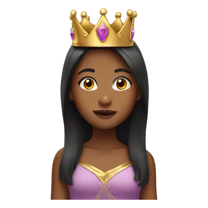 Girl with crown sticker