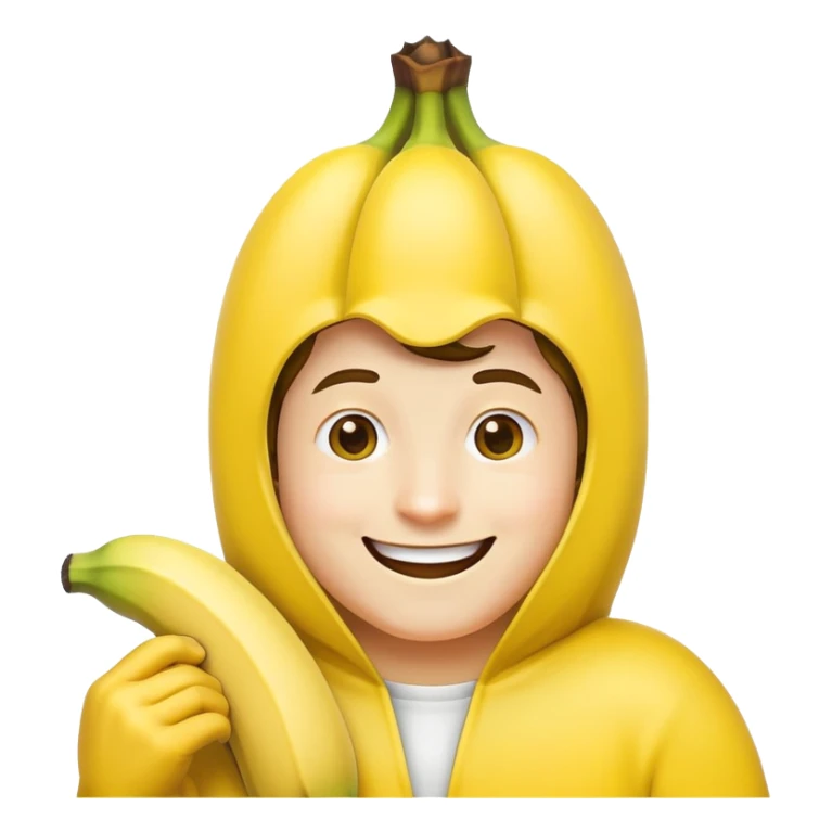 person wearing a banana costume sticker