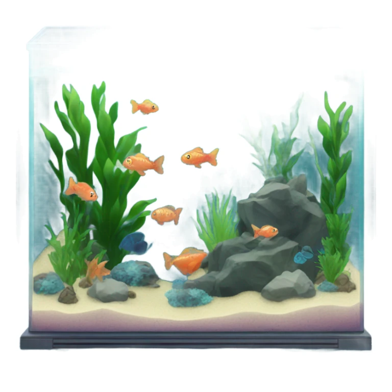 a clean fish tank aesthetic  sticker