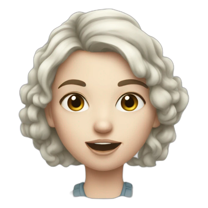 a white-skinned girl with a vape in her hands sticker