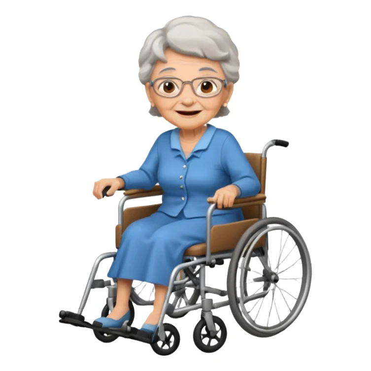 grandma on wheelchair sticker