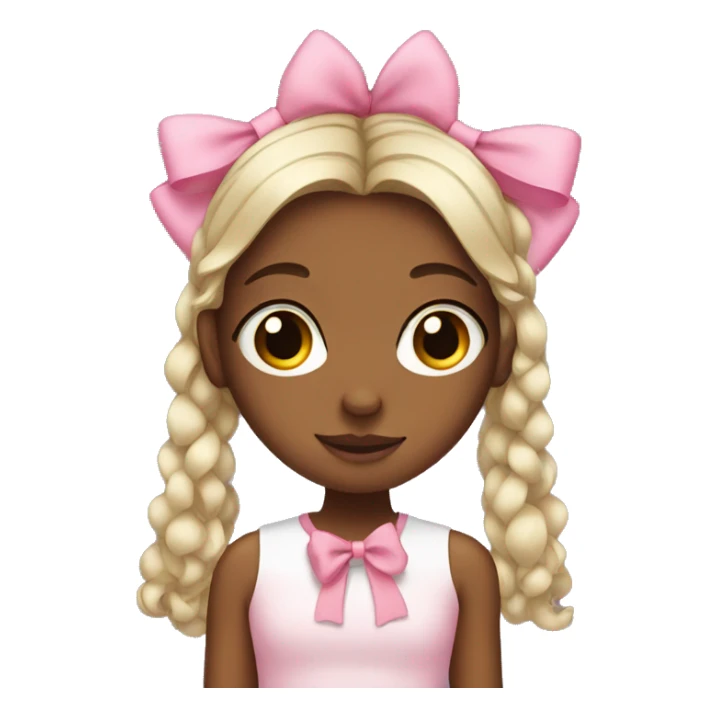 Girl with bows in her hair  sticker