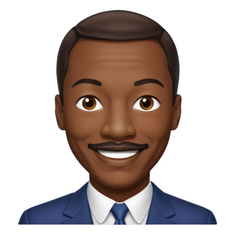 Eddie Murphy with dark brown hair sticker