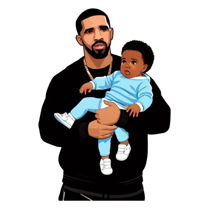 P￼ diddy putting baby oli on drake  sticker