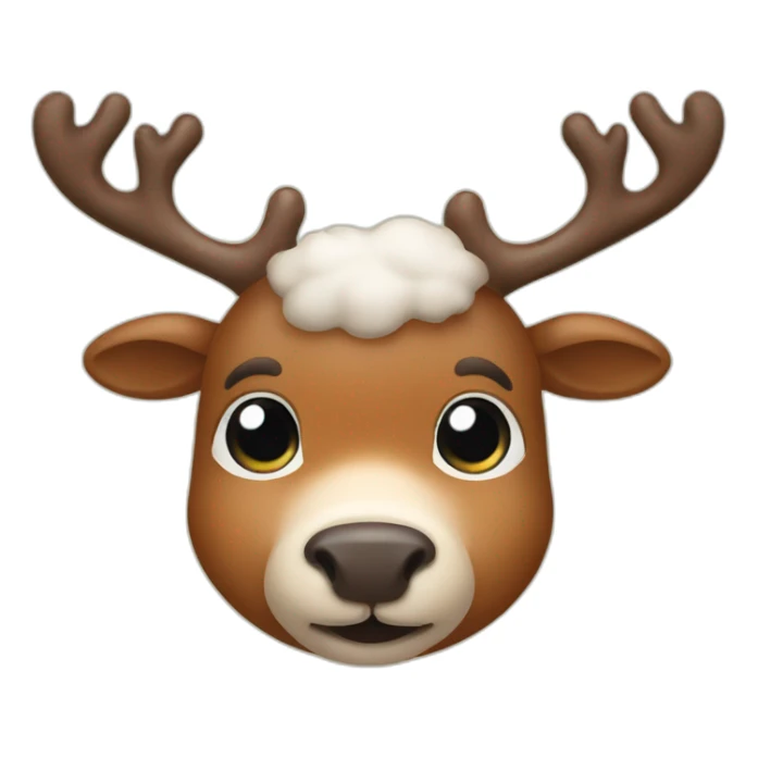 Cute little Chubby Reindeer  sticker