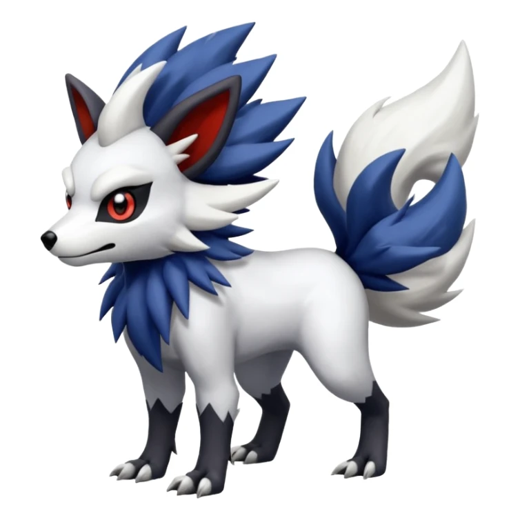 Lycanroc-Absol-Fakémon-hybrid-creature (full body)  sticker