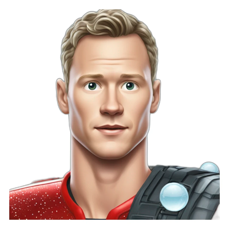 Fancy disco futuristic Jonathan Toews in spaceship bubble sticker