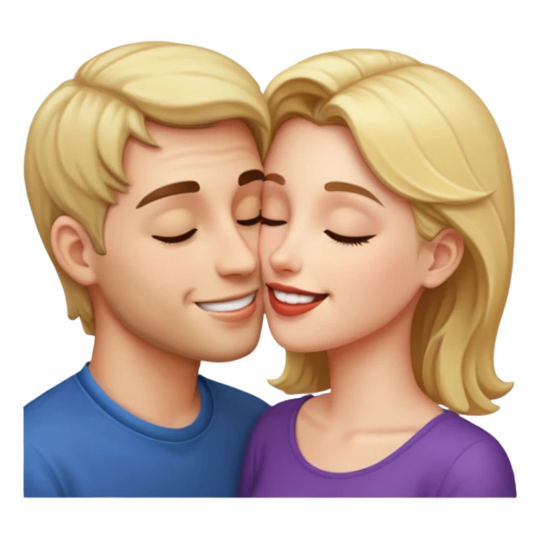 couple sleeping together kissing  sticker