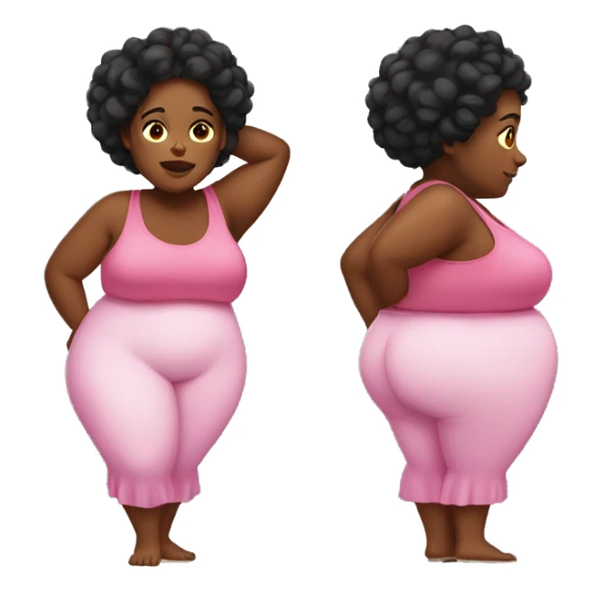 Fat black woman with a big belly sticker