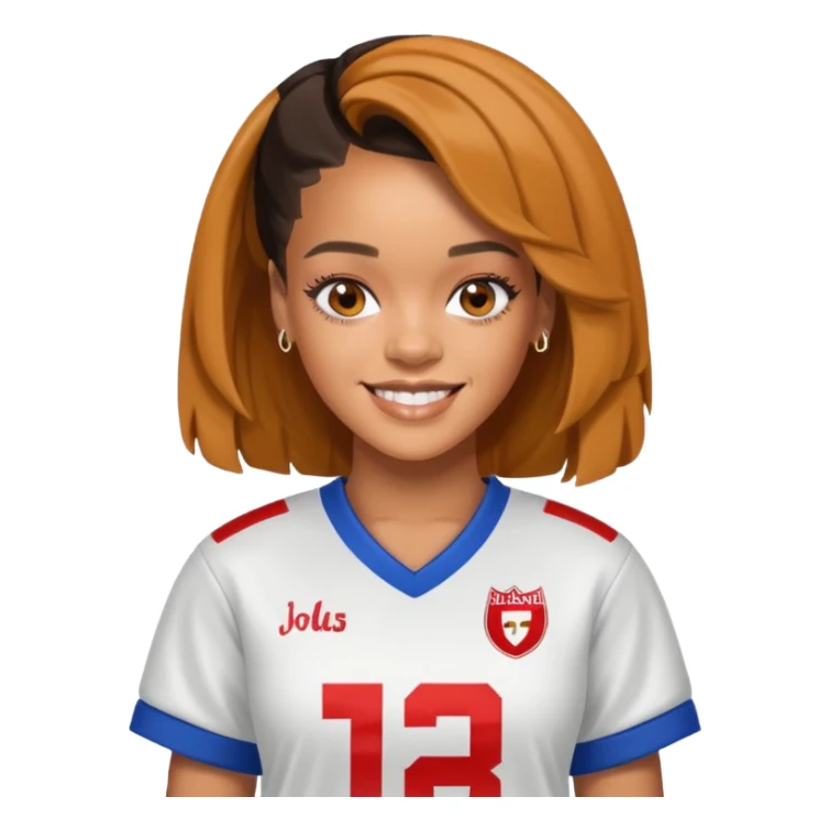 Rihanna in a football jersey  sticker