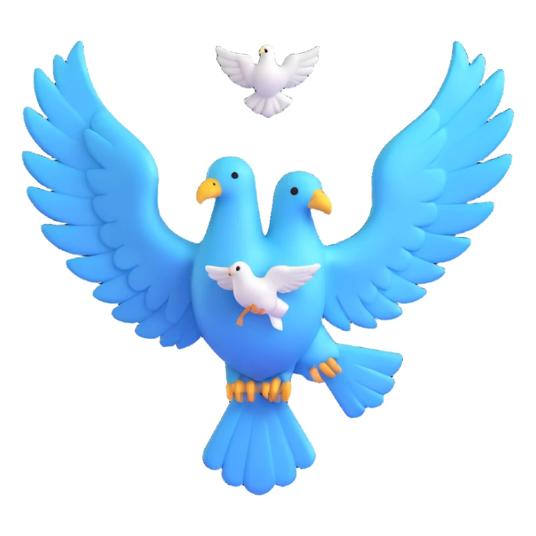 light blue saint emblem with holy dove symbol sticker