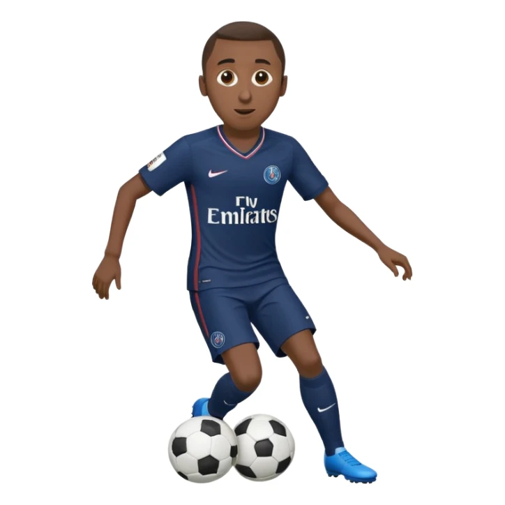 Matuidi dribbling a soccer ball in PSG uniform sticker