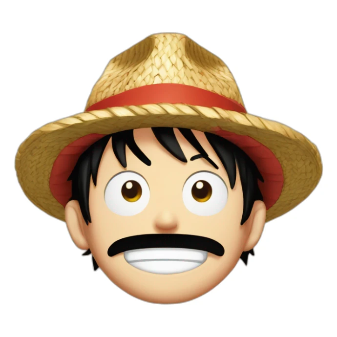 Luffy one piece avec son chapeau de paille sticker