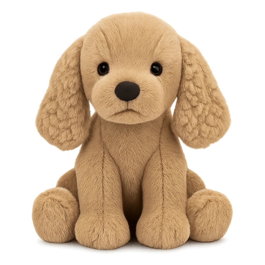 cute cocker spaniel puppy jellycat plushie sticker