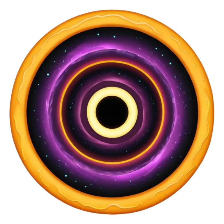 black hole with a glowing rind around it sticker