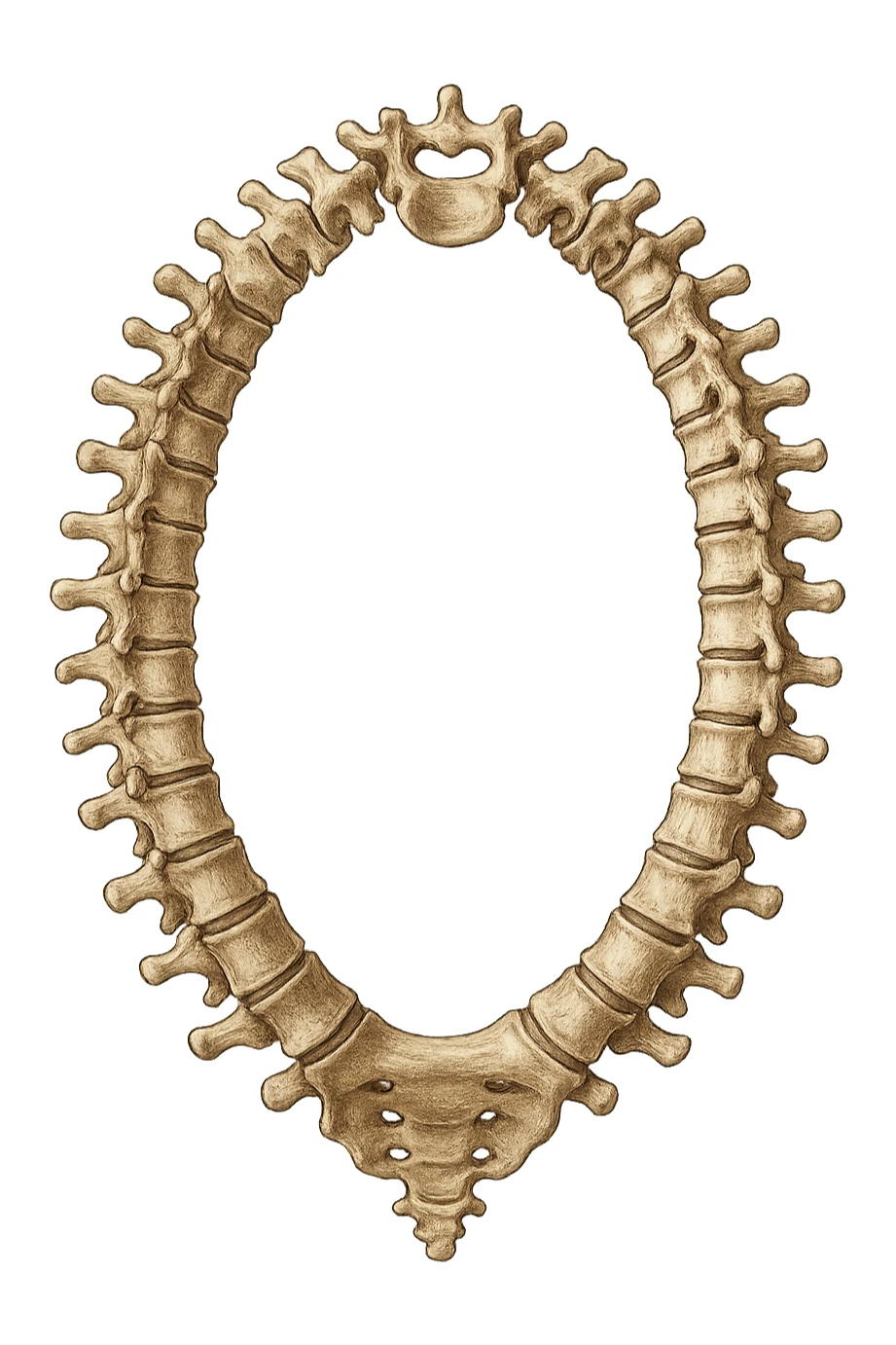 SPINA DORSALE ANATOMICA UMANA REALISTICA CHIUSA A CERCHIO sticker