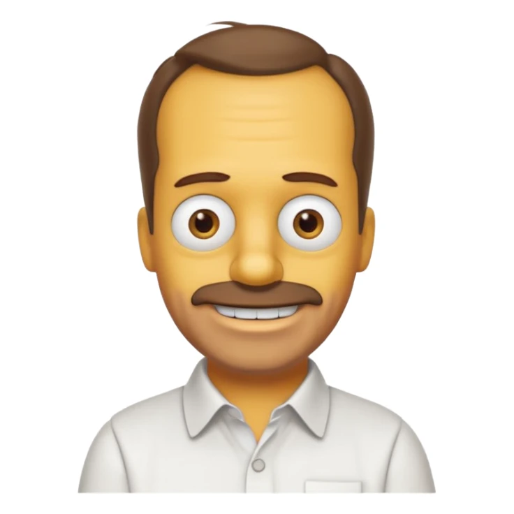 Homer Simpson with brown thinning hair emoji sticker