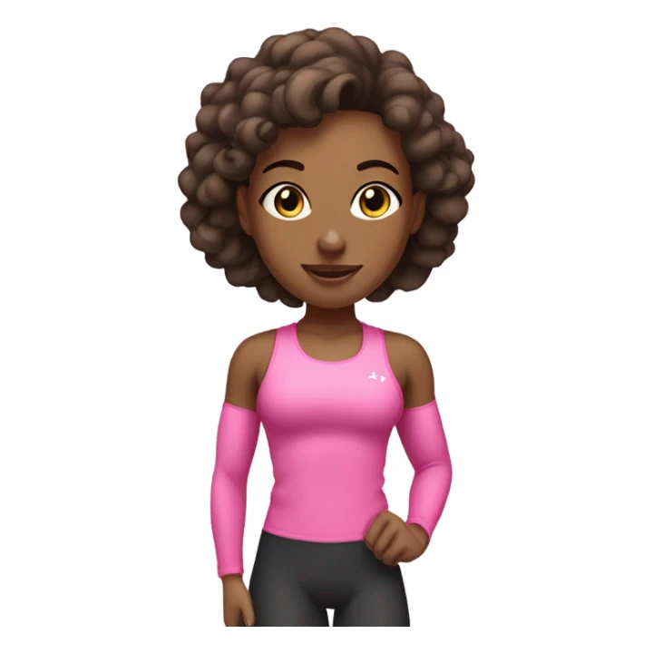 gym girl in pink outfit sticker