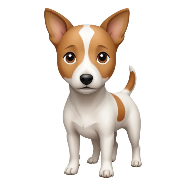 a white jack russell the size of a kelpie sticker