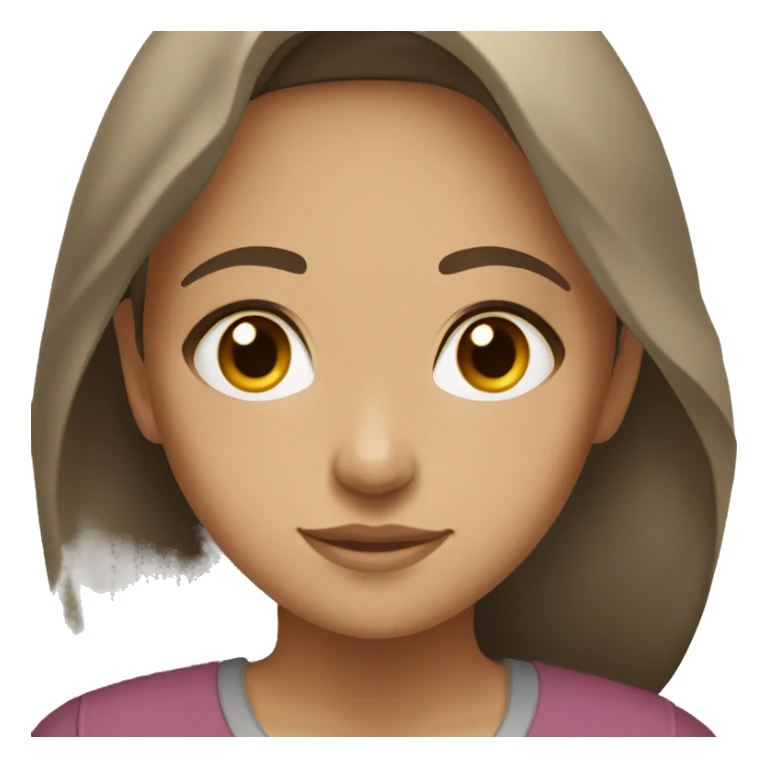 iraqi girl with brown hair, brown eyes, light tan skin, kurdish sticker