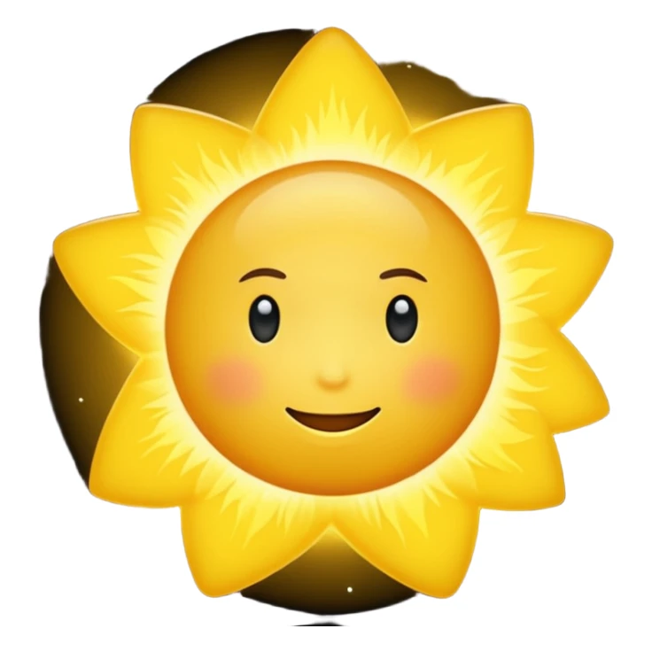 Realistic image of the star sun in space sticker