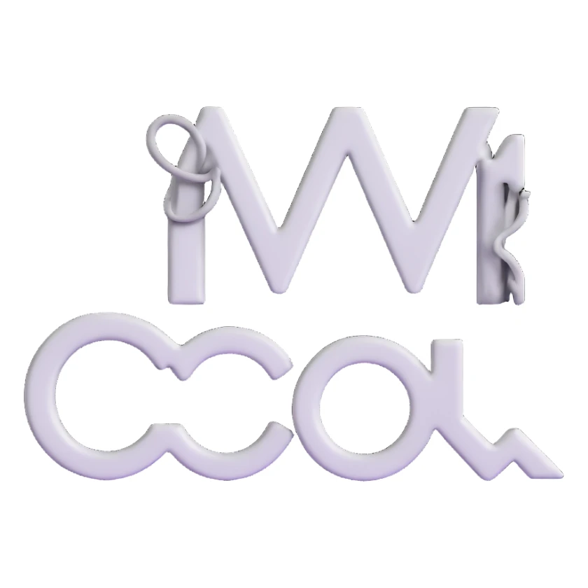 connected flowing BLK letters with silver outline, where all letters are joined together in one continuous design sticker