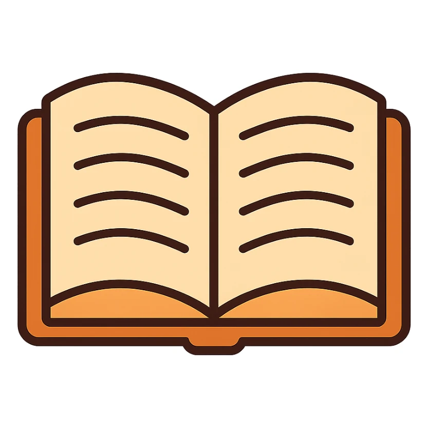 flat toon style book sticker