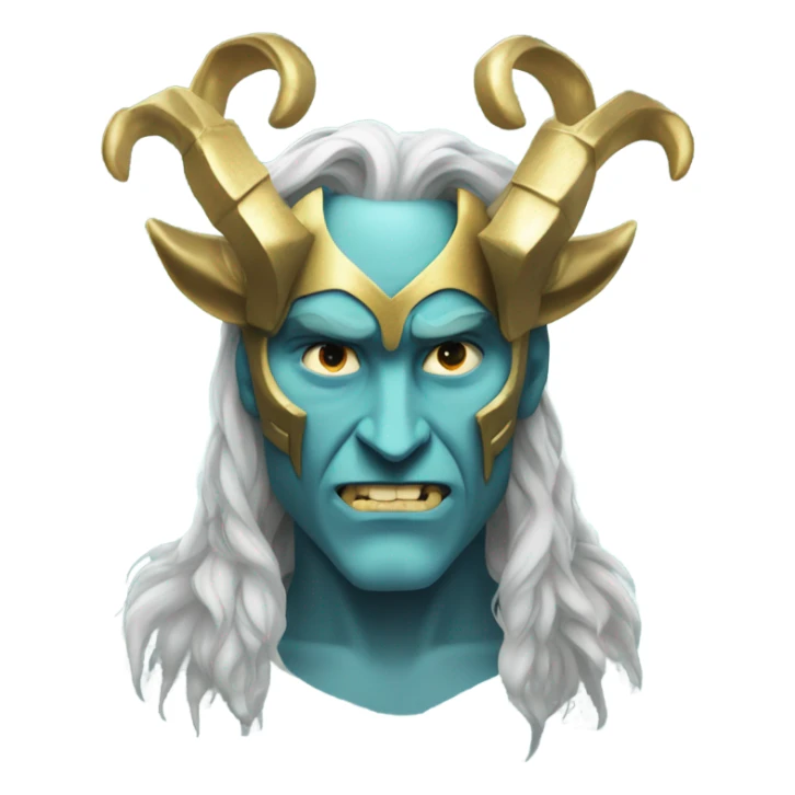 Loki frost giant with Gold crown horns sticker