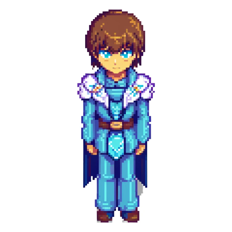 Seto Kaiba from Yu-Gi-Oh! pixel art style sticker