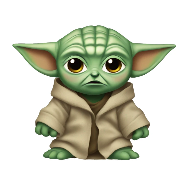 Baby Yoda in terrible anger sticker