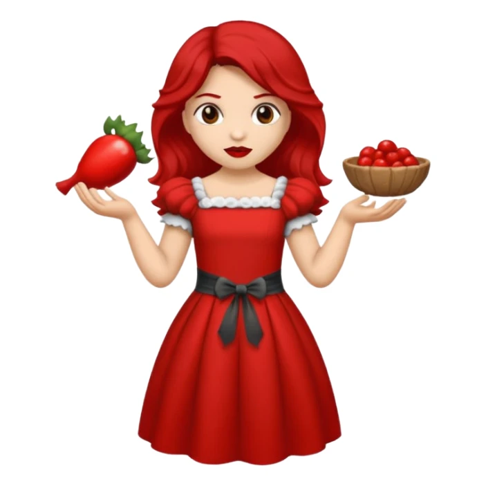 Lobo macho comiendo a la niña del cuento caperucita roja sticker