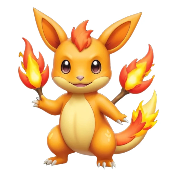 Victini-Pichu-Charmander-Fakémon-hybrid-creature (full body)  sticker