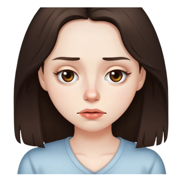 Hungover brunette girl sticker