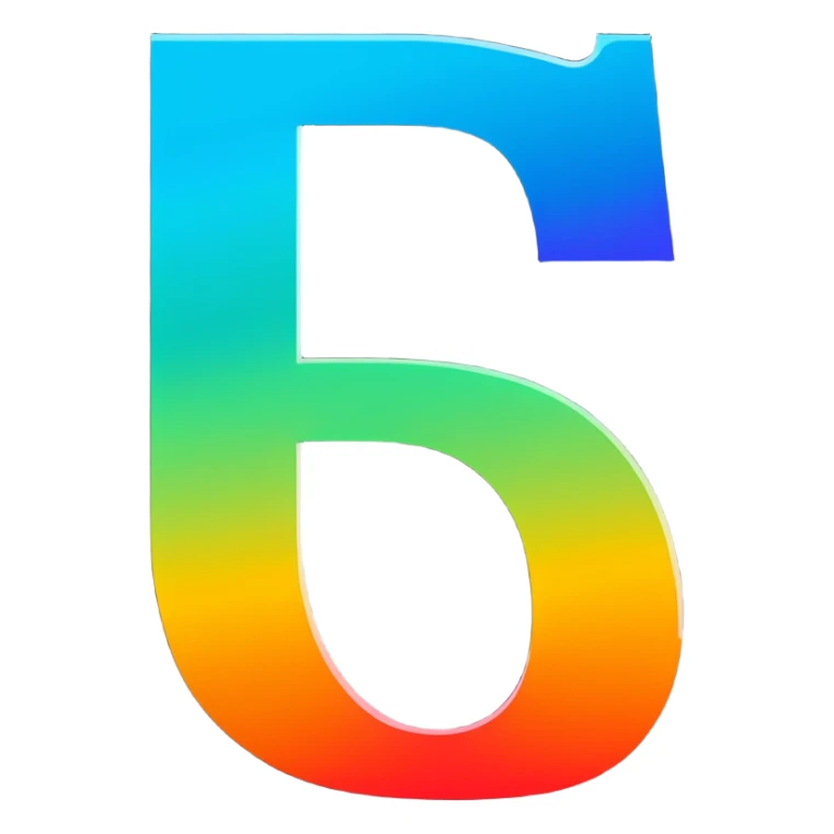 Colorful Gradient Alphabetical Letter “B” sticker