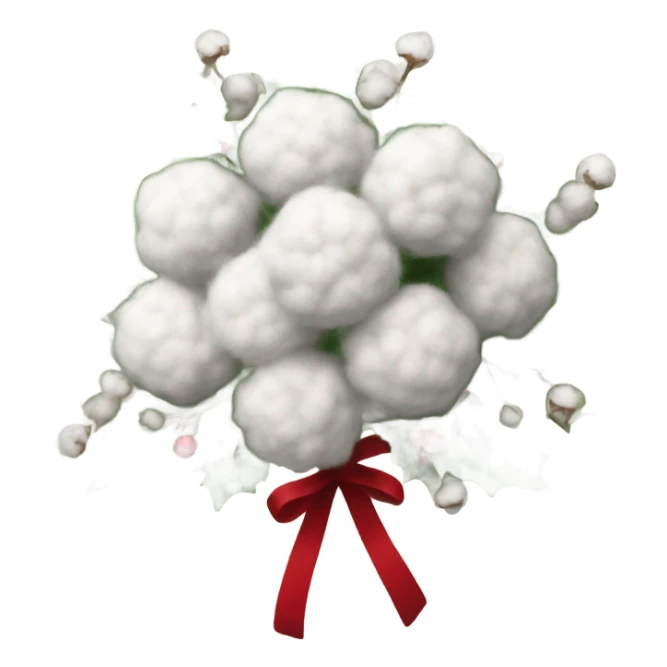 Realistic cristmas bouquet with Cotton sticker