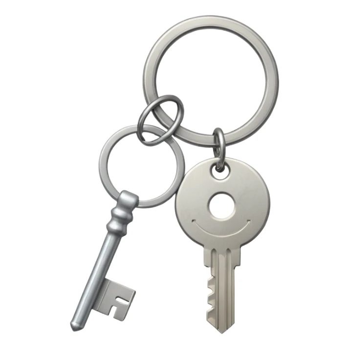 una llave con un llavero que diga C21 sticker