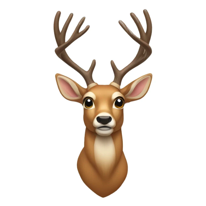 Buck with bows on his antlers  sticker
