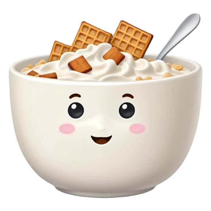 Yogurt with cinnamon toast crunch cereal sticker