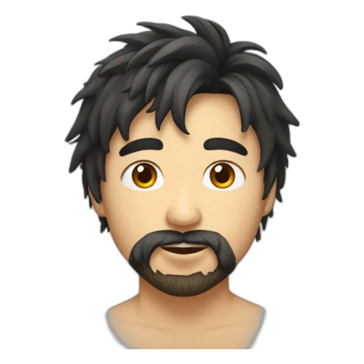 scruffy-man-kiss-asian-woman sticker