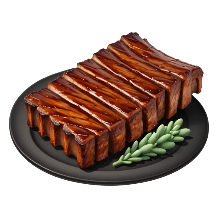 an elite from "Halo: Combat Evolved" except it's cooked and plated as succulent smoked ribs sticker