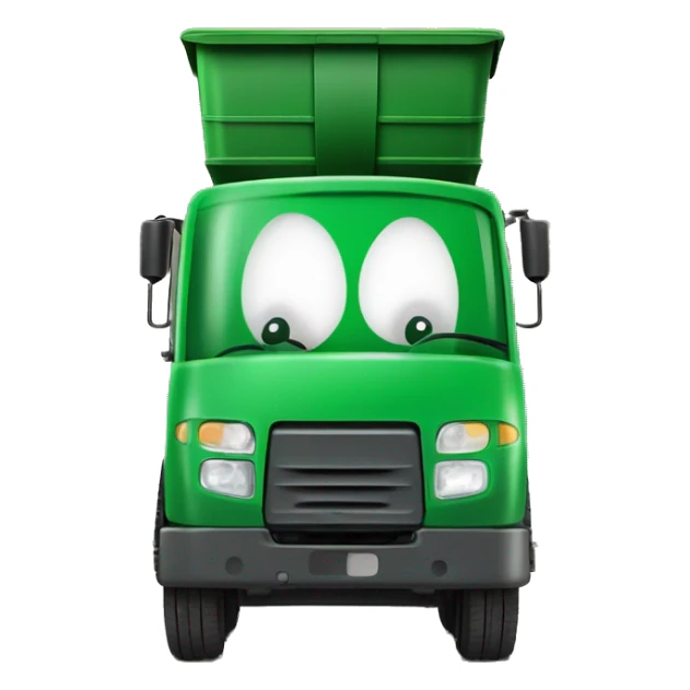camion poubelle électrique vert long avec un logo éclair sur la benne sticker