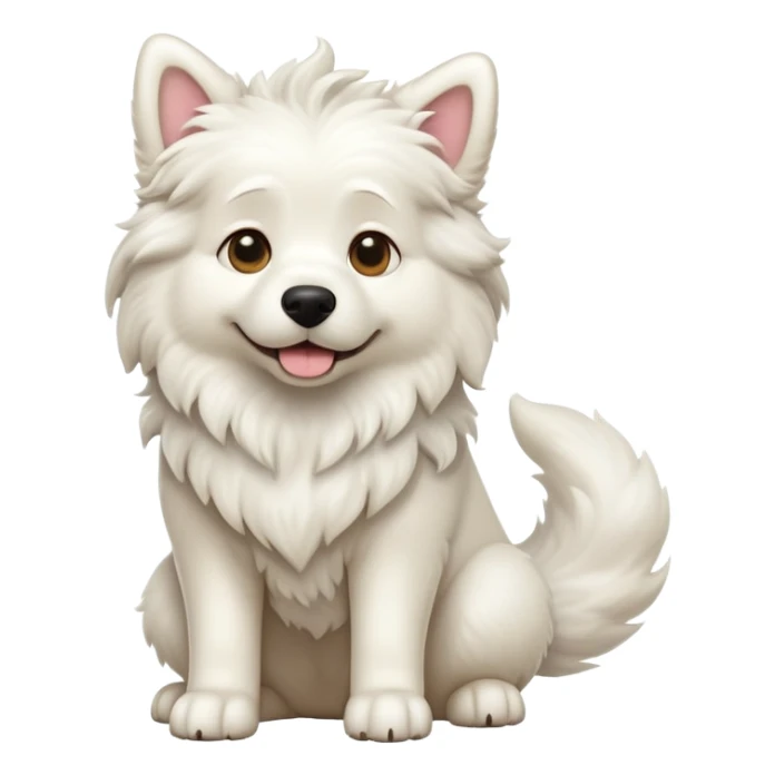 cinematic-[ram]-realistic-full-body-sitting-emoji,-tail-flicking-lazily,-head-tilted-dramatically,-curly-[white]-fur,-simplified-yet-realistic-focused-features,-highly-detailed,-glowing-with-an-almost-sarcastic-glow sticker
