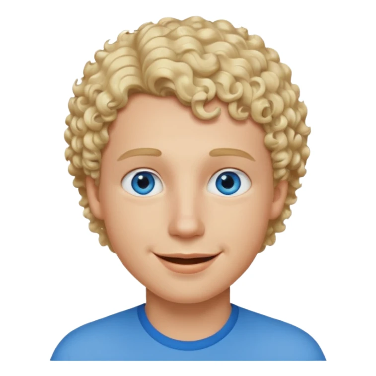 Man with blue eyes, short curly blonde hair and thick lips sticker